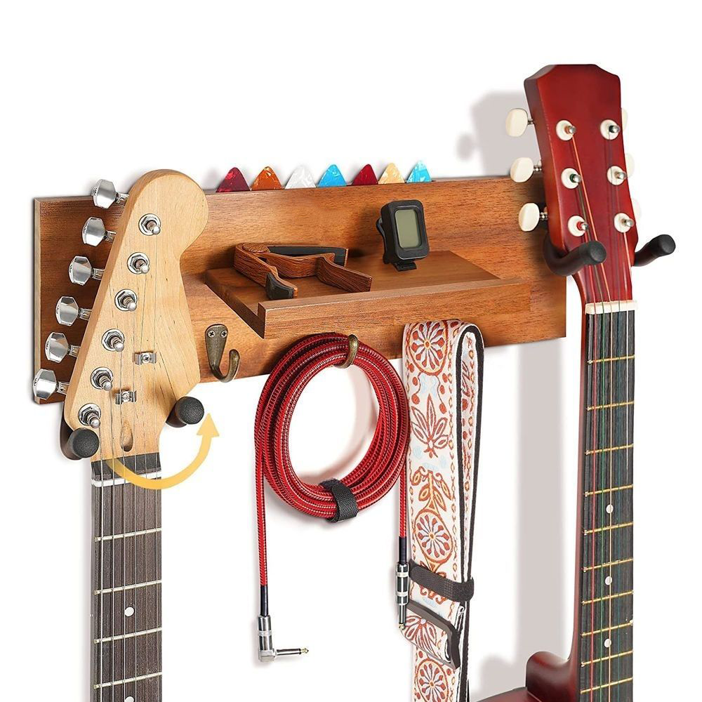 Wood Guitar Wall Mount Hanger – Stylish Display Hook