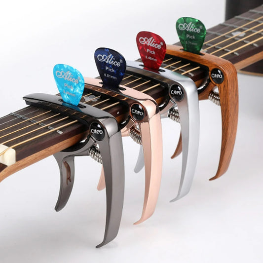Professional Guitar Capo With Pick Holder Acoustic Electric Guitar Tuner