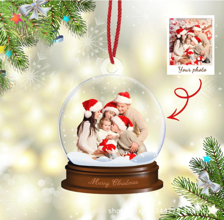 Personalized Photo Christmas Ornaments Acrylic Ornaments For Christmas Tree Customized Family Hanging Decor Christmas Gift 2023