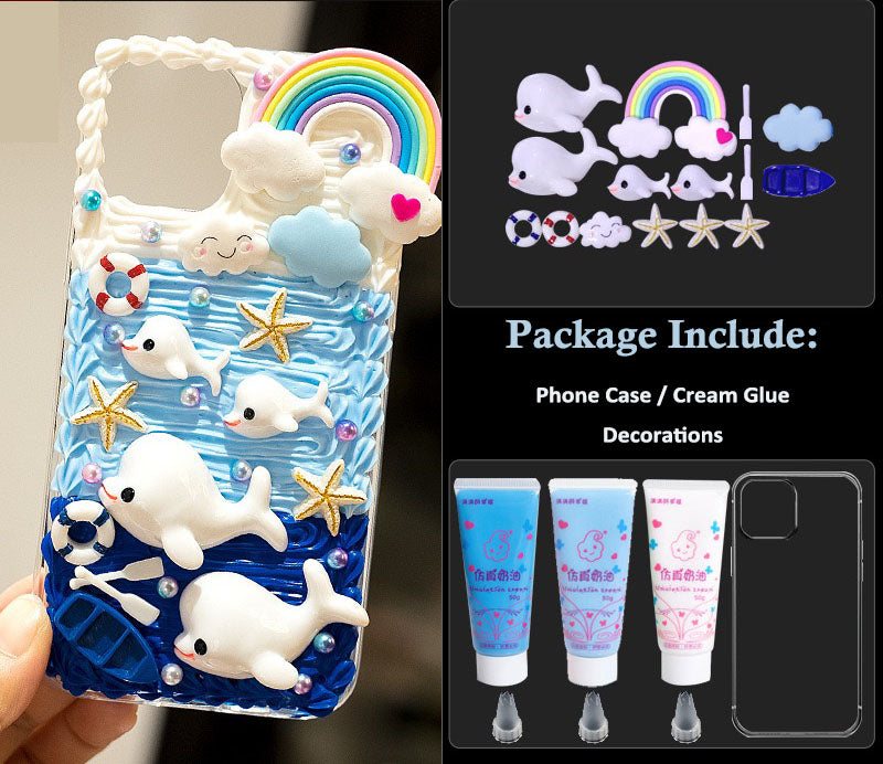 Decoden iPhone Case Dolphin Sea wave DIY Kit