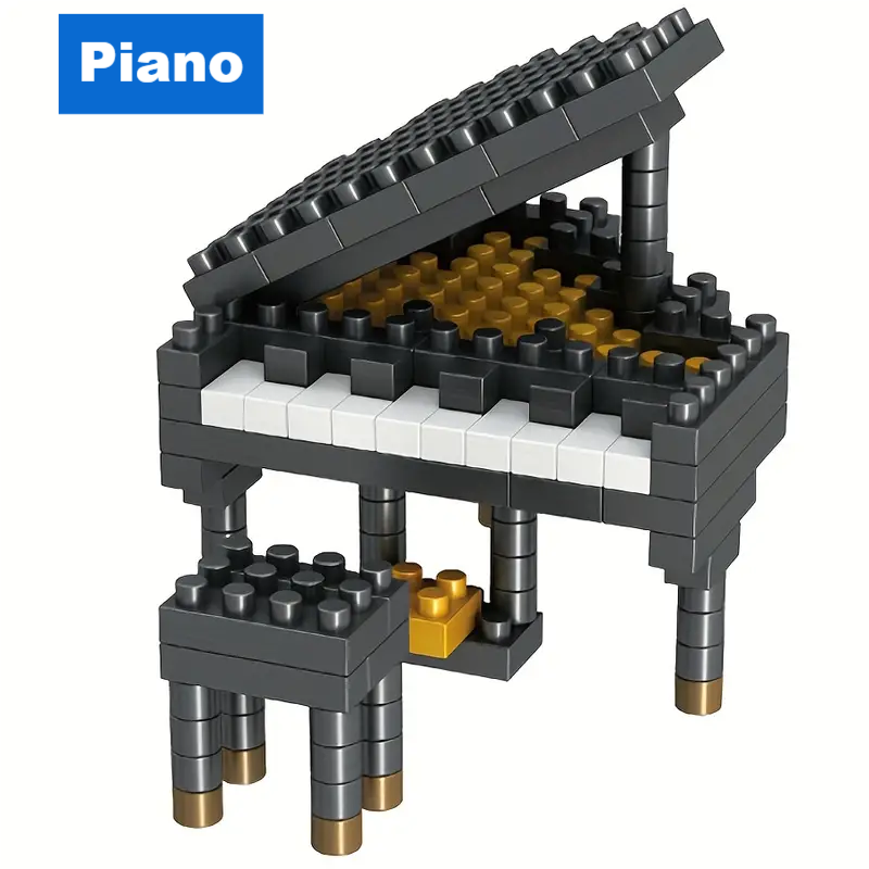 Build Your Own Mini Musical Instrument: Piano or Guitar or Keyboard or Bass or Drums DIY Educational Toy for Boys & Girls!