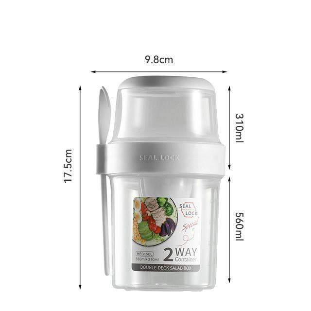 Hello Kitty Salad Cup Fruit and Vegetable Container with Fork Brush Portable Blag, Breadfast Lunch to take away