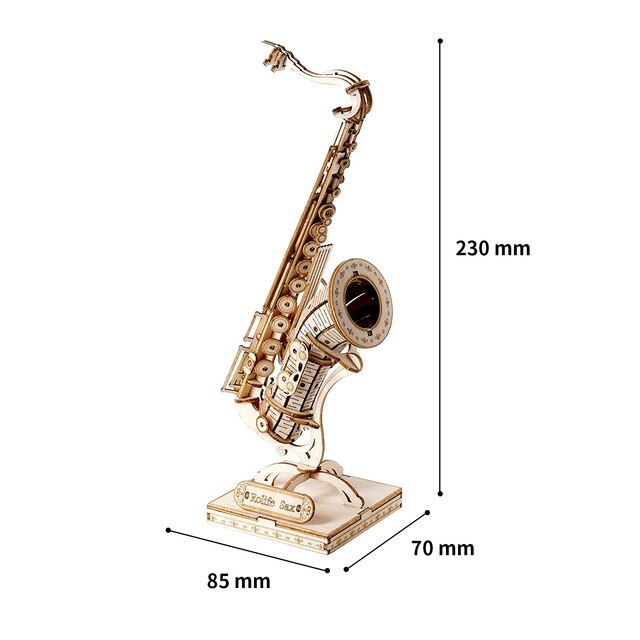 DIY 3D Wooden Puzzle Drum Kit, Electric Guitar, Violin, Drum, Saxophone