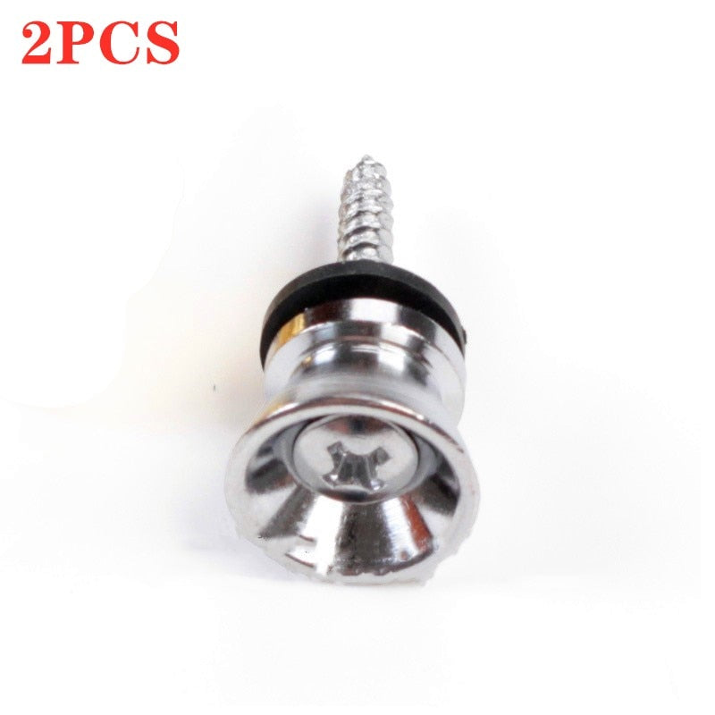 2Pcs Hot Guitar Strap Lock Locking Pegs Pin Metal End Strap Button for Acoustic Classical Bass Guitar Ukulele Guitar Accessories - give5me