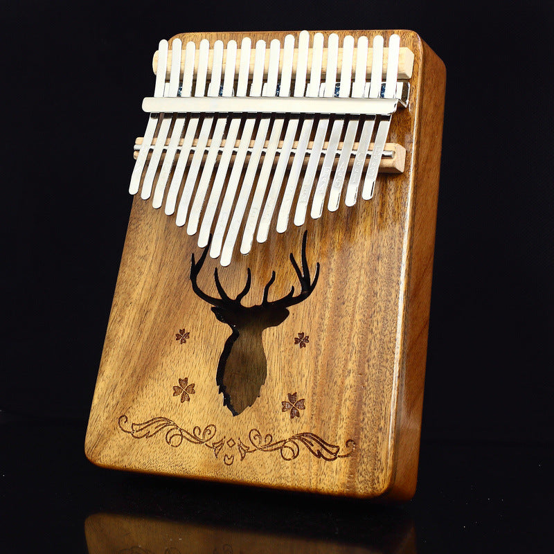 Solid Koa Good resonance 17 Keys Kalimba Musical Instrument Halloween Gift - give5me