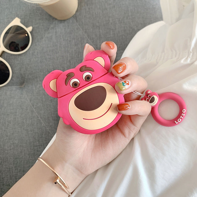 Cute 3D Cartoon Cover for Apple AirPods 1 2 Case for AirPods Pro Case with Lanyard Wireless Headphone Case - give5me