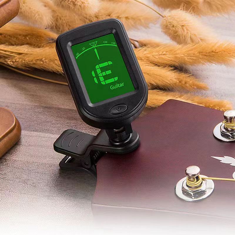 Guitar Clip-On Tone Tuner Digital for Electric Ukulele Bass Violin with Batter