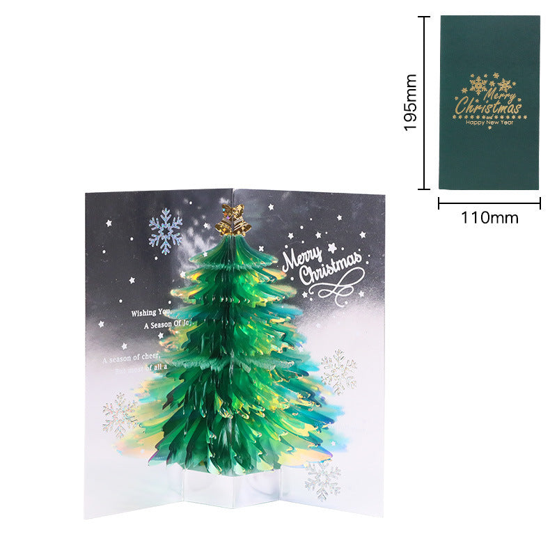 3D Pop-Up Christmas Greeting Card | Christmas Tree | Send Warm Wishes