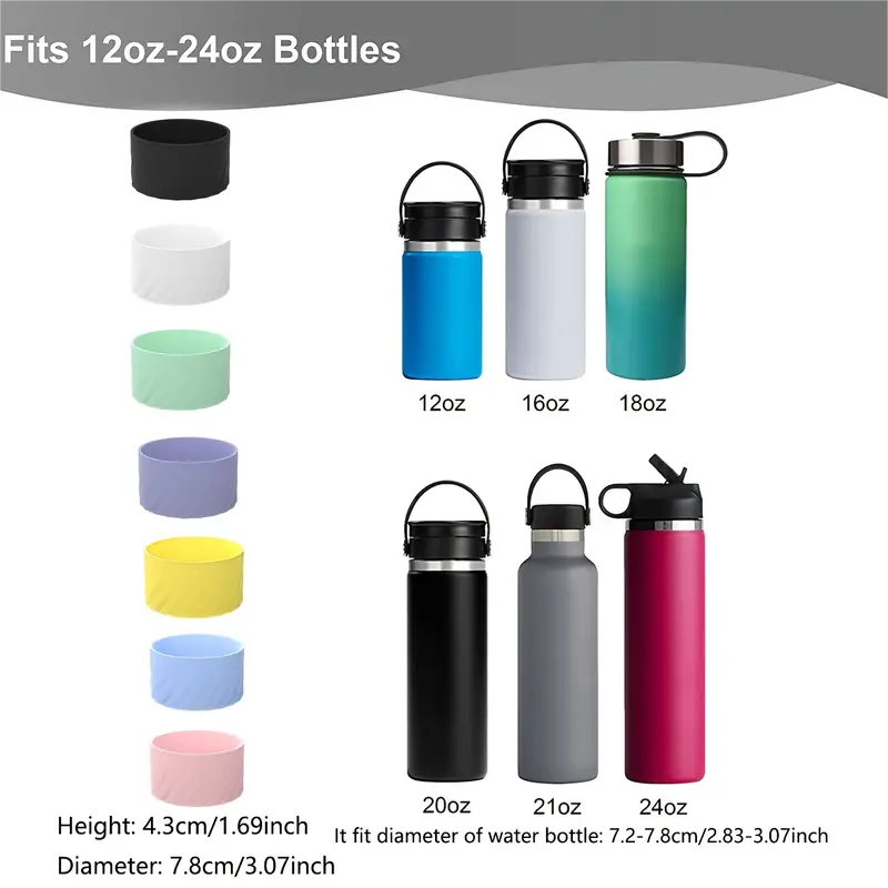 Silicone Cover Tumbler Boot, Water Bottle Boot To Protect Tumblers Bottom, Indoor Outdoor Drinkware Accessories