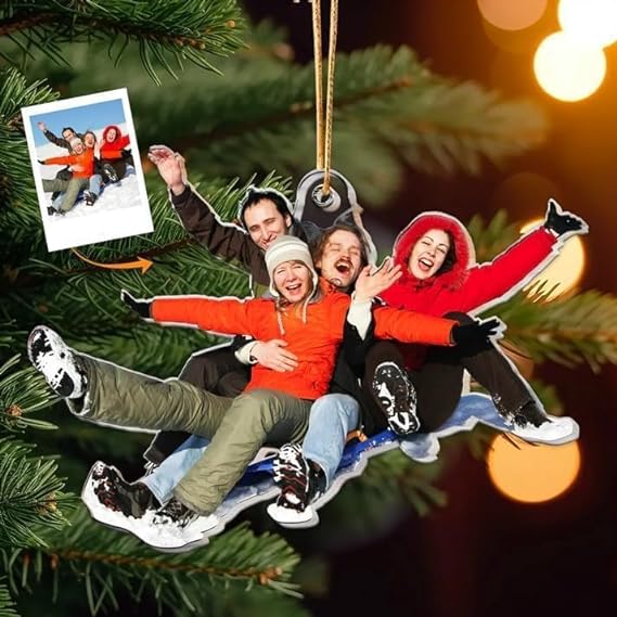 Personalized Photo Christmas Ornaments Acrylic Ornaments For Christmas Tree Customized Family Hanging Decor Christmas Gift 2023