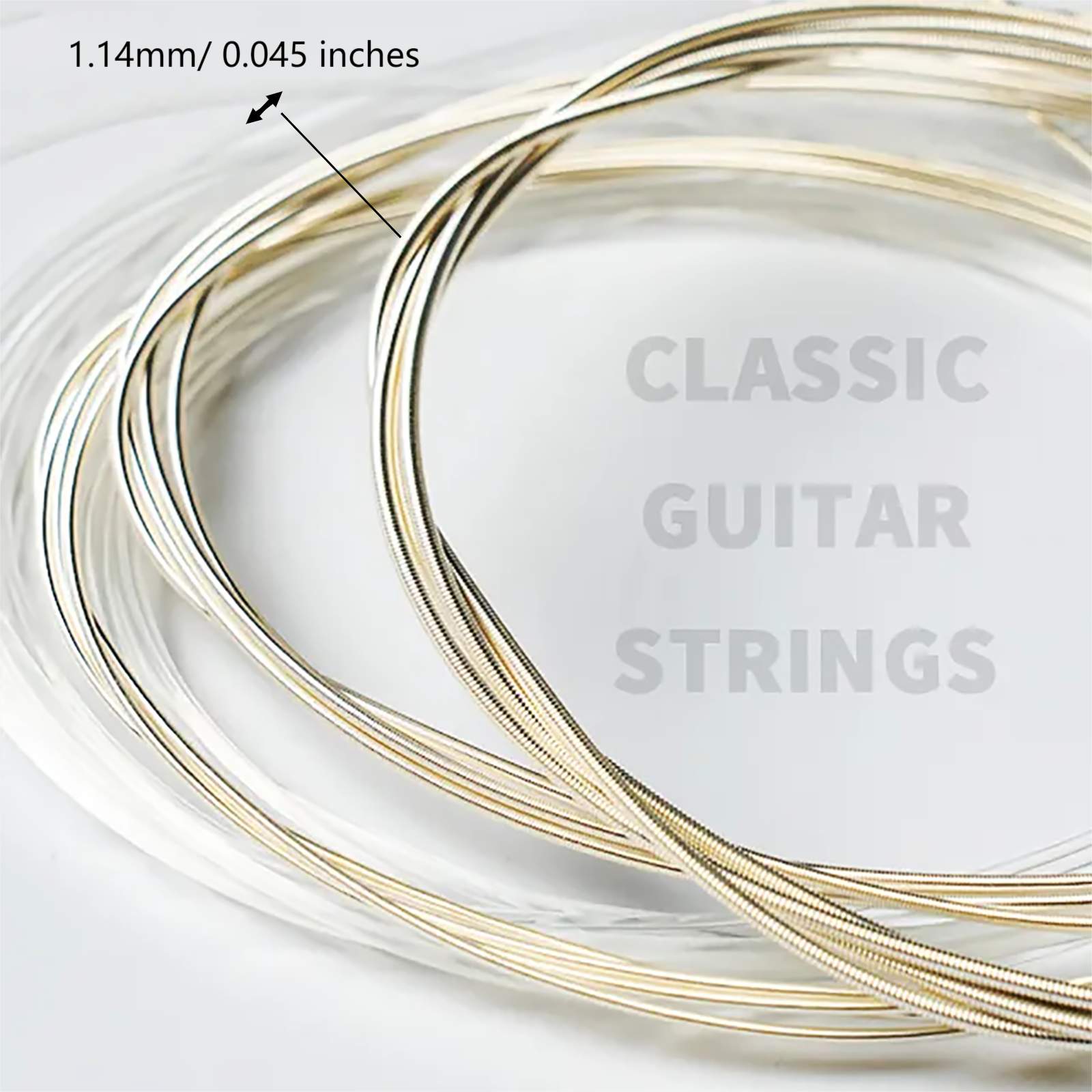 String Classic Classical Guitar Strings Set - 6 Smooth & Durable Fully Coated Nylon ...