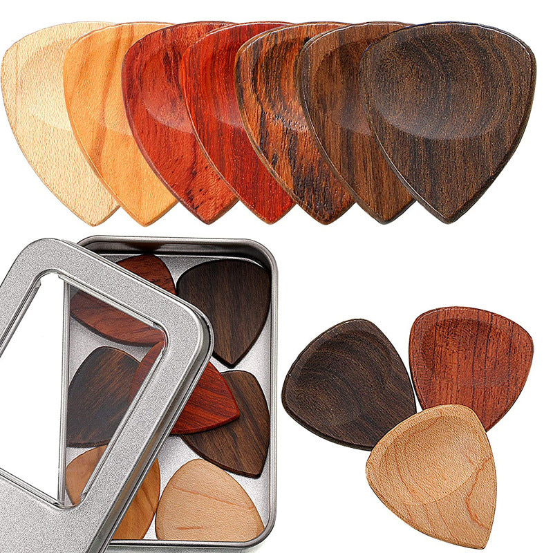 Exotic Wood Guitar Picks Set - Premium Quality Plectrums for Archtop Guitar