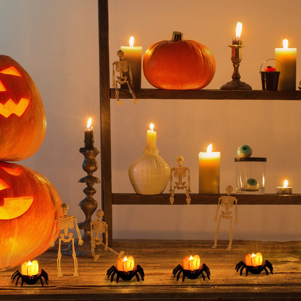 Halloween Pumpkin Candle Light Halloween LED Lights Lantern Lamp Ornaments KTV Bar Decorative Props Halloween Party Supplies
