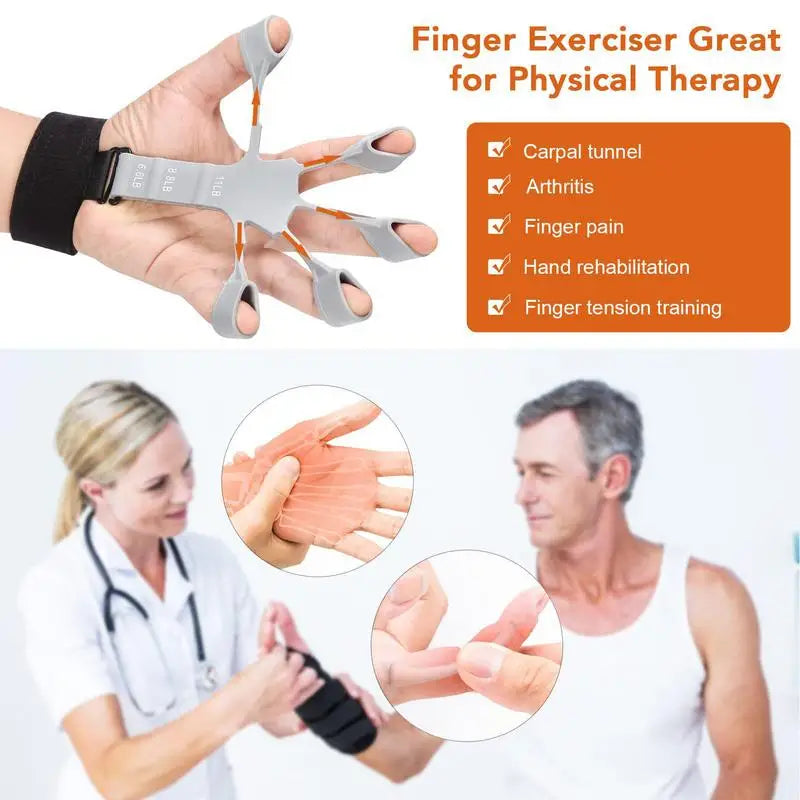 Silicone Strengthener Gripster Stretcher Guitarist Athletes Finger Exerciser Fitness Stretcher Hand Grip Trainer Hand Strengthene