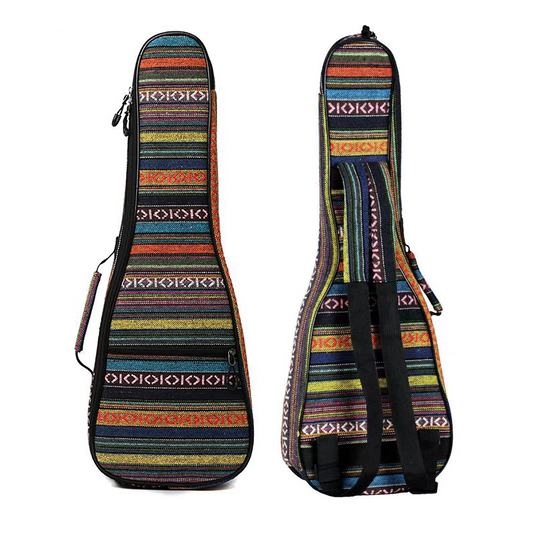 Bolivia style ukulele case bag with 1 pocket and adjustable shoulder straps