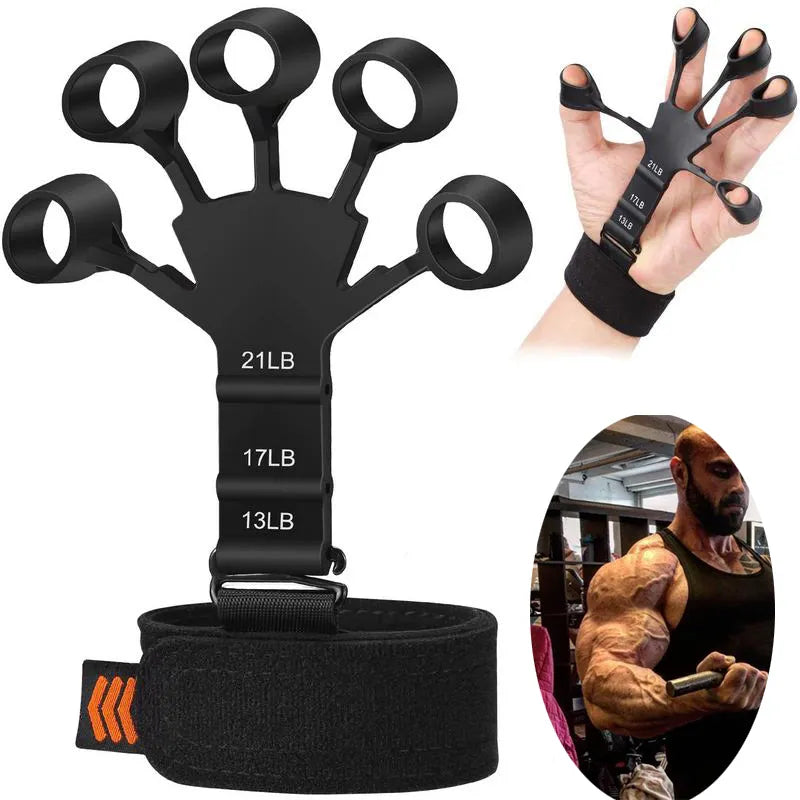 Silicone Strengthener Gripster Stretcher Guitarist Athletes Finger Exerciser Fitness Stretcher Hand Grip Trainer Hand Strengthene