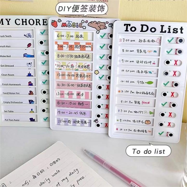 Portable Study Planner with Checklist: Self-Discipline Memo Board for To-Do Lists