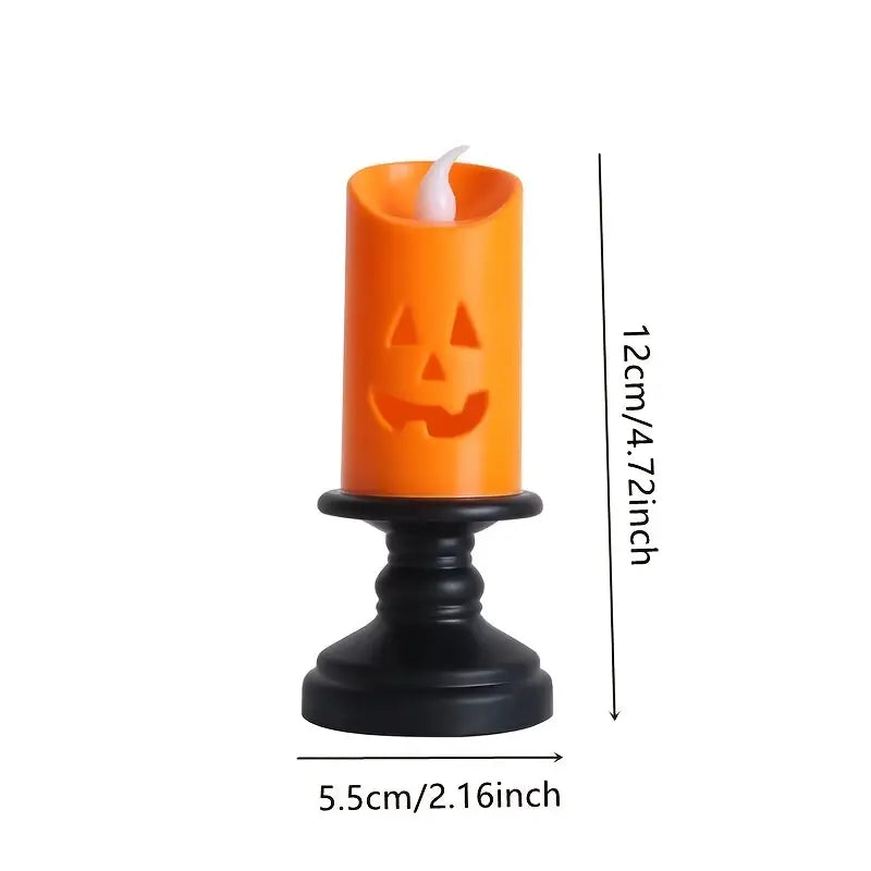 6pack Halloween Candle Lights, LED Colorful Candle Holder Table Decoration Jack-O-Lantern, Party, Halloween, Home Decoration