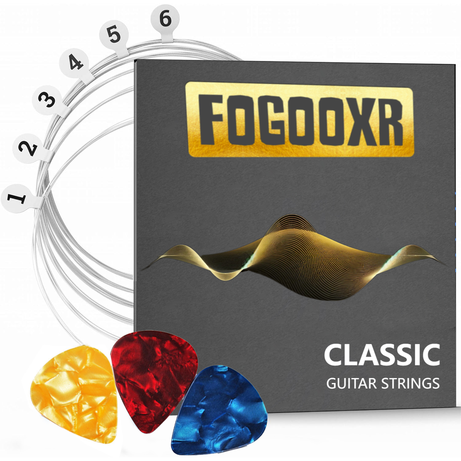 Portbor String Gd Shop Classical Guitar Strings Set - 6 Smooth & Durable Fully Coated Nylon ...