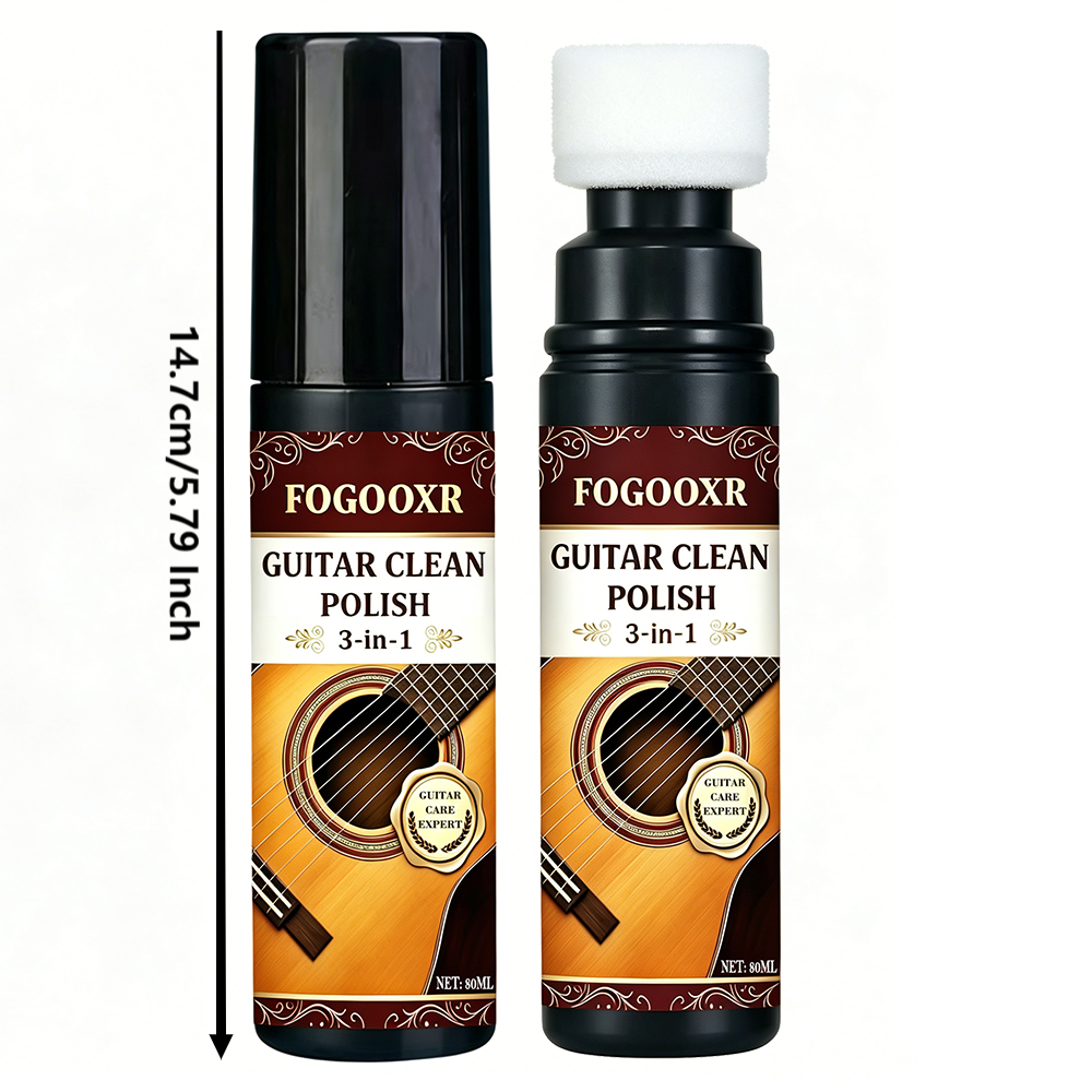 Guitar Polish & Fretboard Conditioner Kit – 3-in-1 Mess-Free Applicator