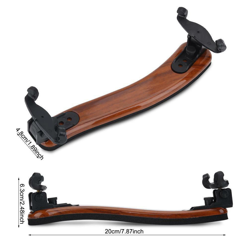 Professional Adjustable Maple Wood Violin Shoulder Rest 3/4 - 4/4 Size