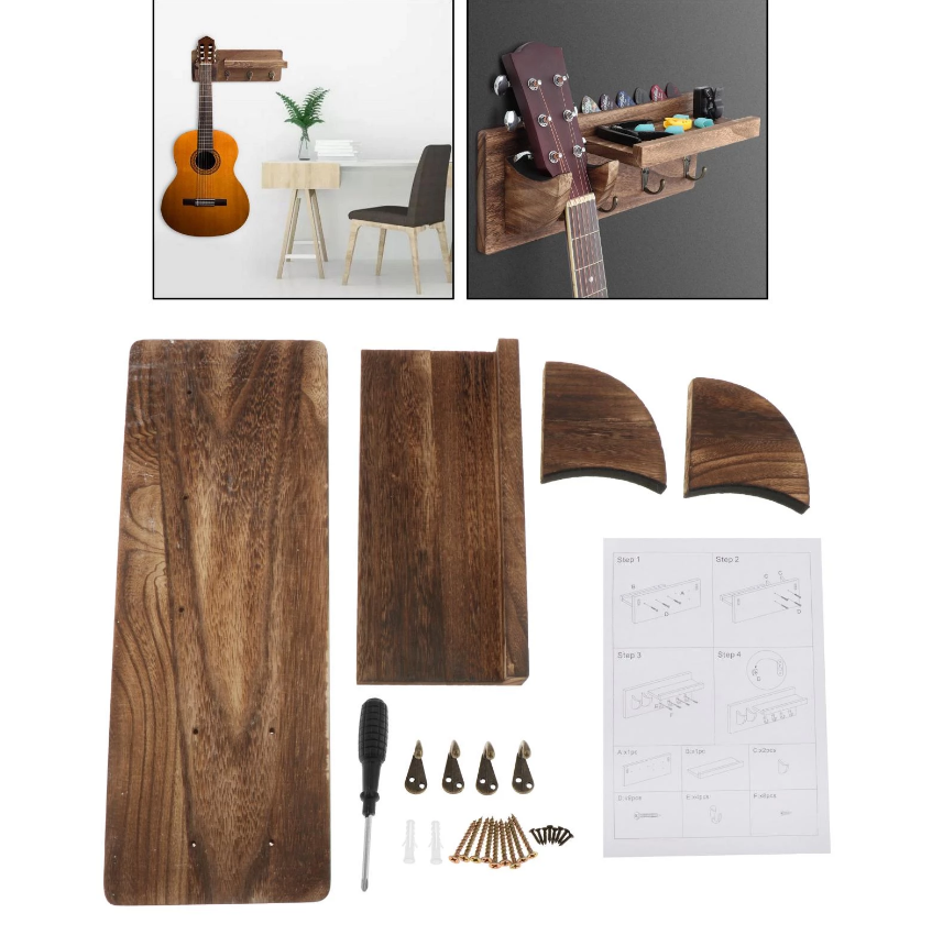 Wood Guitar Wall Mount Hanger