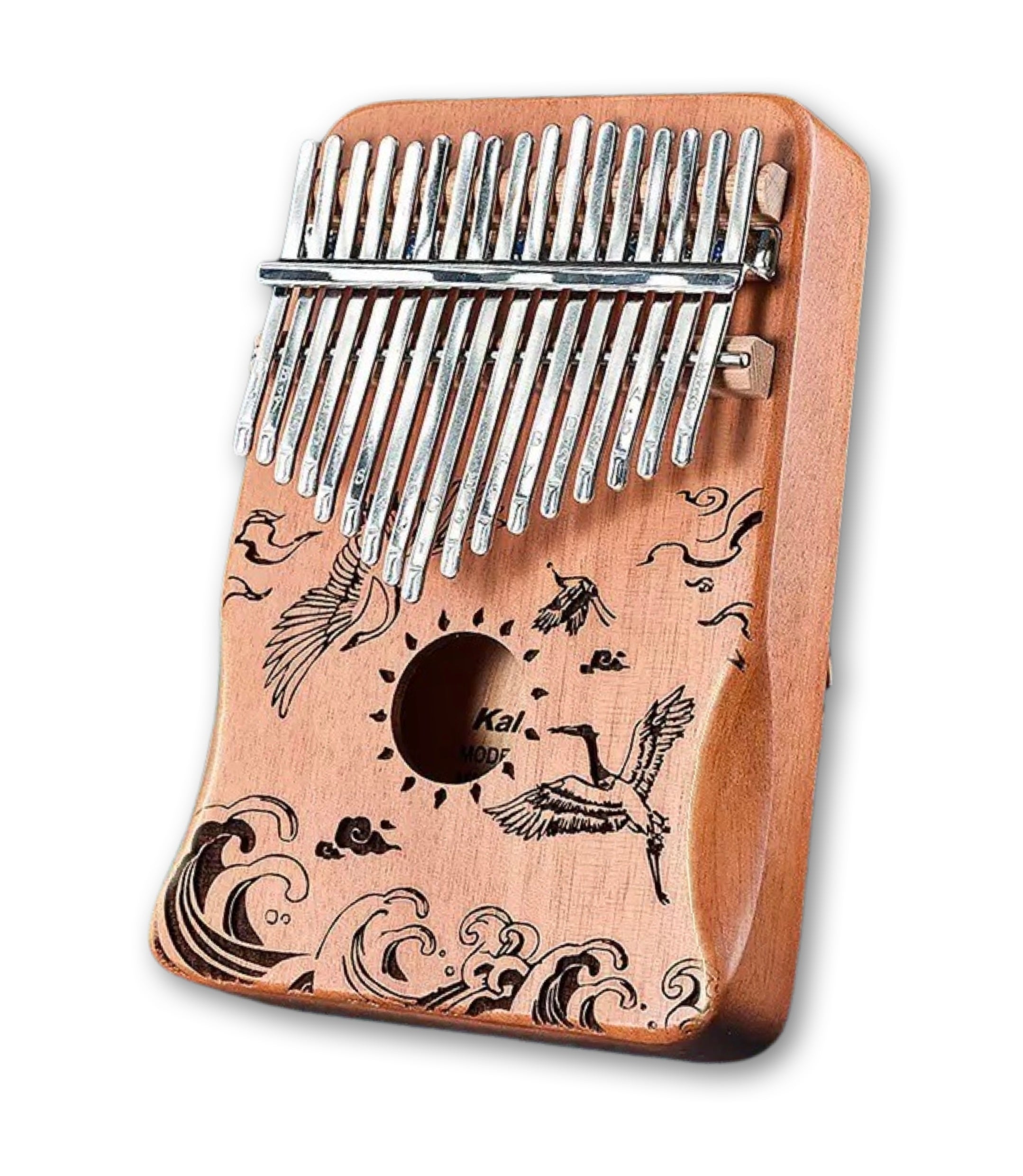 17 Keys Kalimba Crane Goose Mahogany Thumb Piano with Hand Rest | FOGOOXR