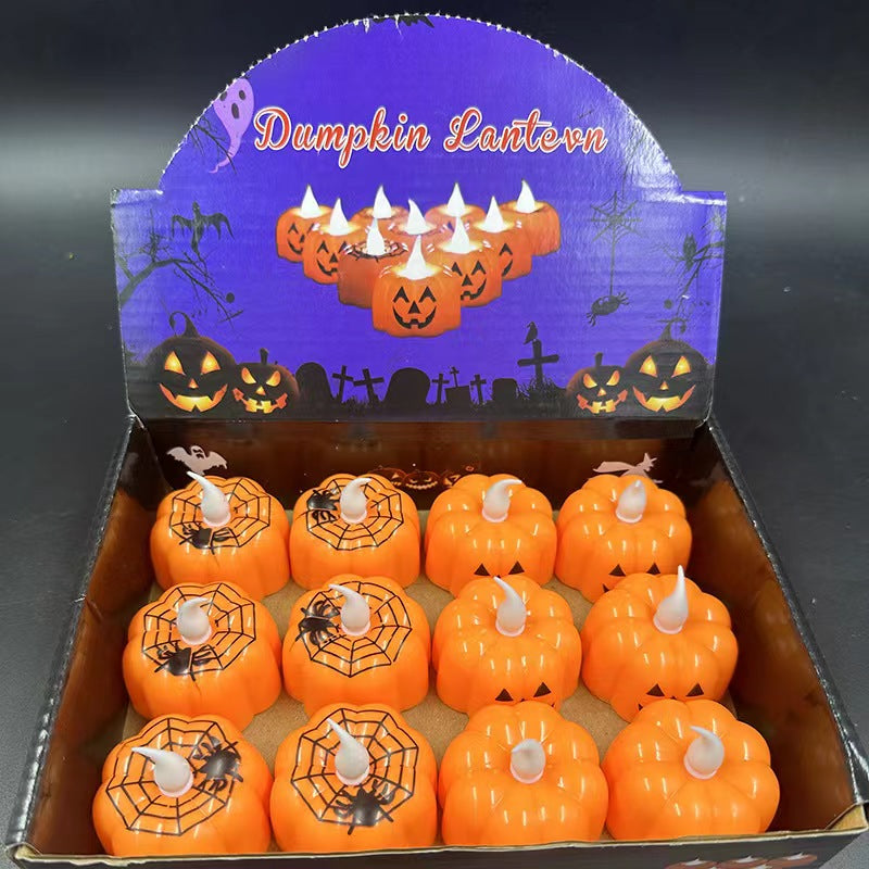 Halloween Pumpkin Candle Light Halloween LED Lights Lantern Lamp Ornaments KTV Bar Decorative Props Halloween Party Supplies
