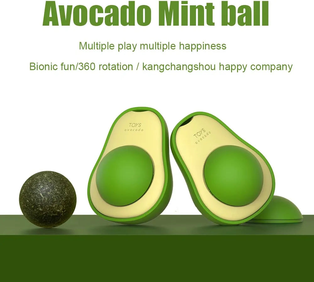 Avocado Catnips Wall Ball Rotatable Cat Natural Mint Balls