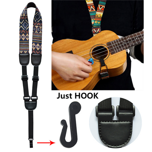 Adjustable J Hook Clip on Ukulele Strap