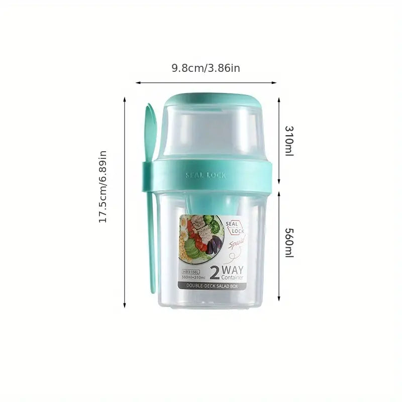 Hello Kitty Salad Cup Fruit and Vegetable Container with Fork Brush Portable Blag, Breadfast Lunch to take away