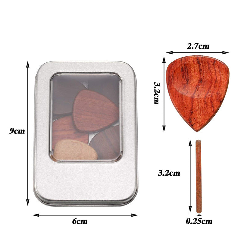 Exotic Wood Guitar Picks Set - Premium Quality Plectrums for Archtop Guitar