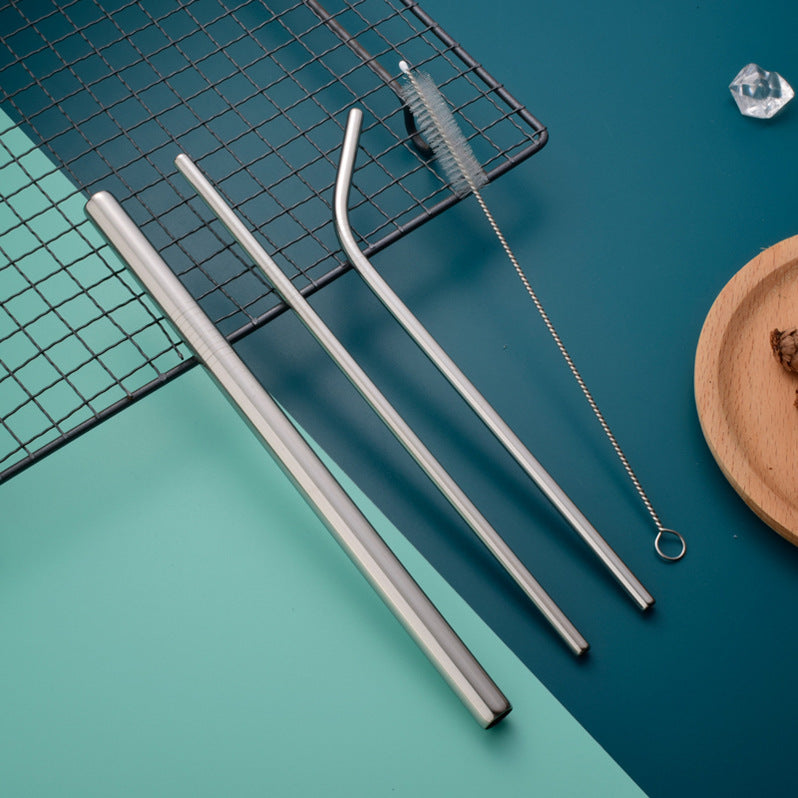Stainless Steel Straws for Smoothies Shakes, Travel Bag with 1 Cleaning Brush - give5me