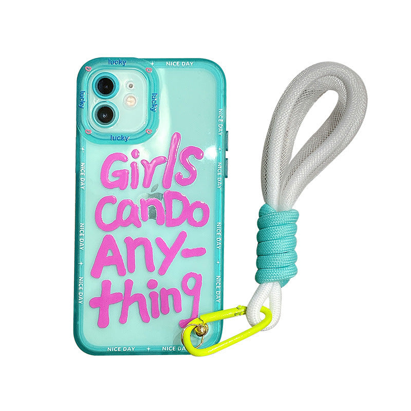 Shockproof Protective Soft Phone Case for iPhone 13 12 11 Pro with Lanyard Rope - give5me