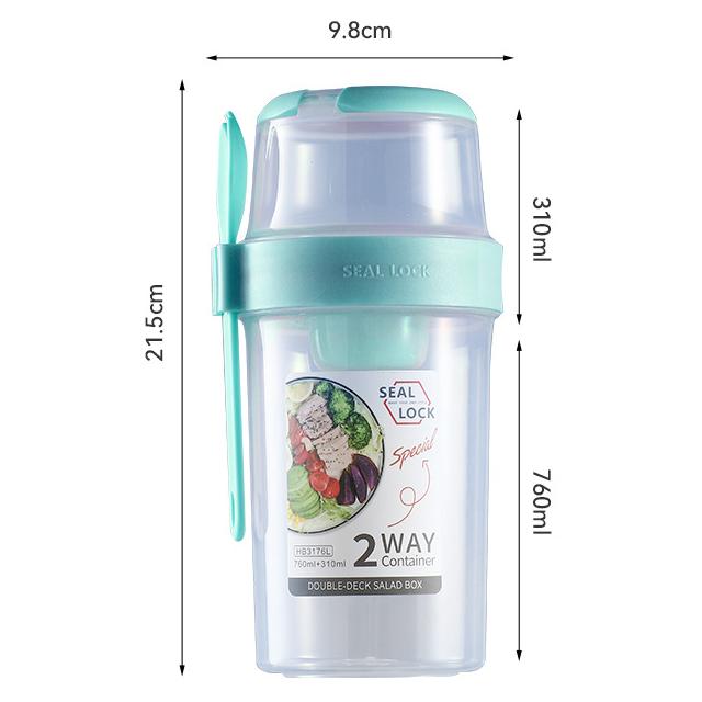 Hello Kitty Salad Cup Fruit and Vegetable Container with Fork Brush Portable Blag, Breadfast Lunch to take away