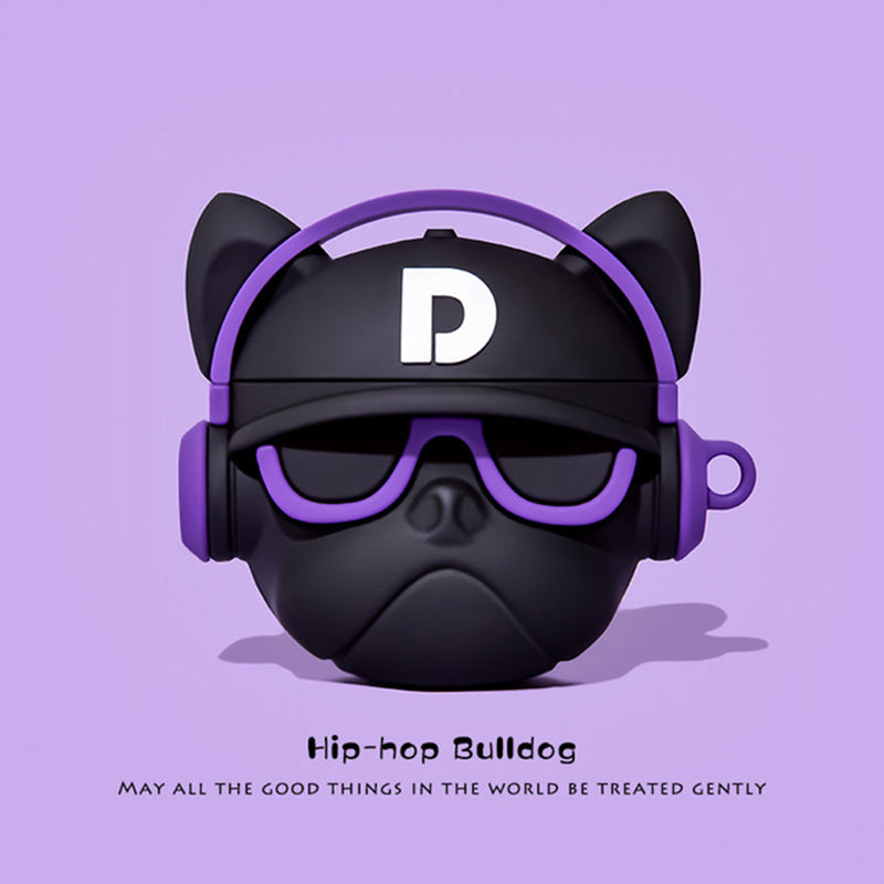 Music Bulldog Case For Apple AirPods 1 2 Pro Cool Rock Dog Soft Silicone cases - give5me