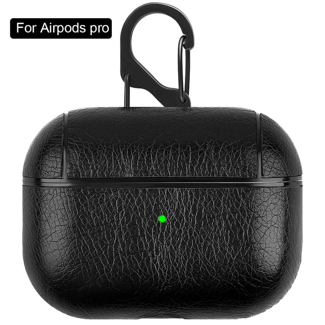 PU Leather Case Protective Cover with Anti-lost Buckle for Apple AirPods 2 1 3 - give5me
