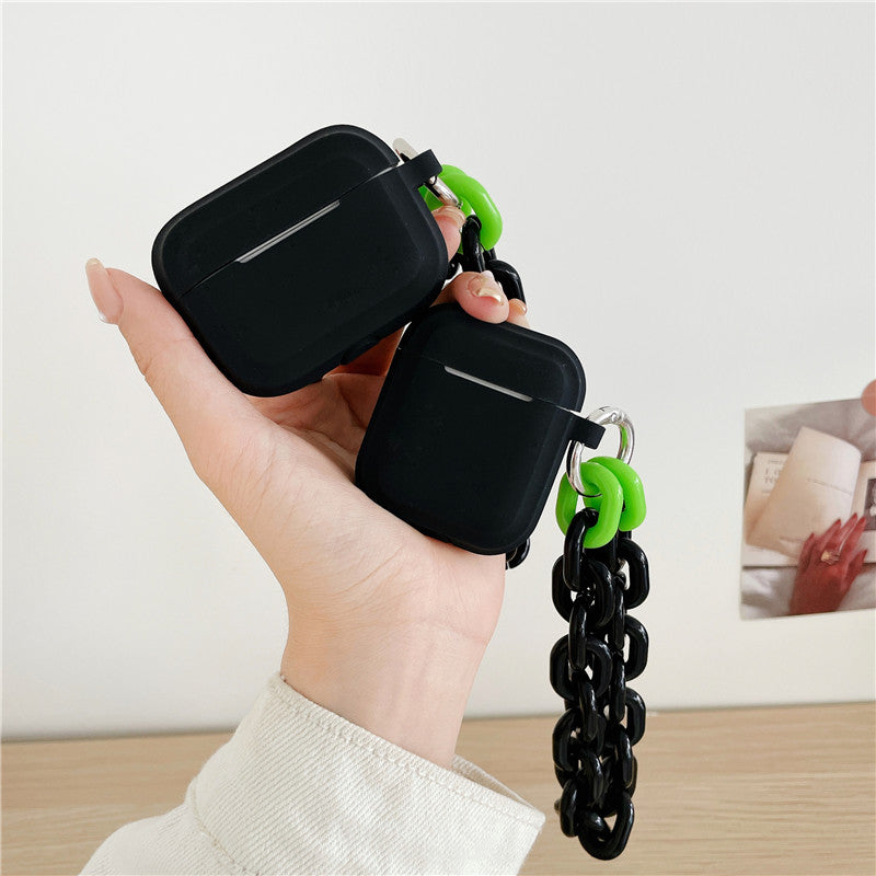 Luxury Matte Black Woven Bracelet Silicone Earphone Case For apple Airpods 1 2 Pro - give5me