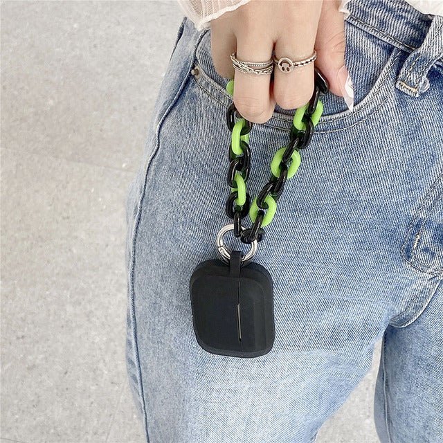 Luxury Matte Black Woven Bracelet Silicone Earphone Case For apple Airpods 1 2 Pro - give5me